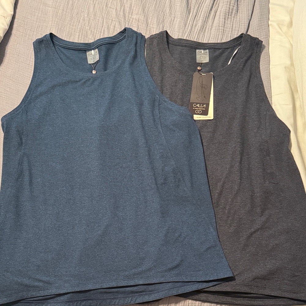 Calia tank tops Blue and Gray Sleeveless Tops